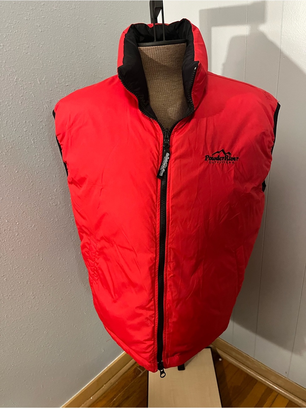 Men’s Reversible Puffer Vest Red & Black